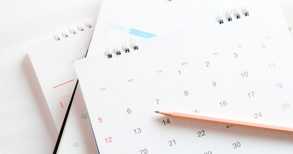 Visual representation of content calendar