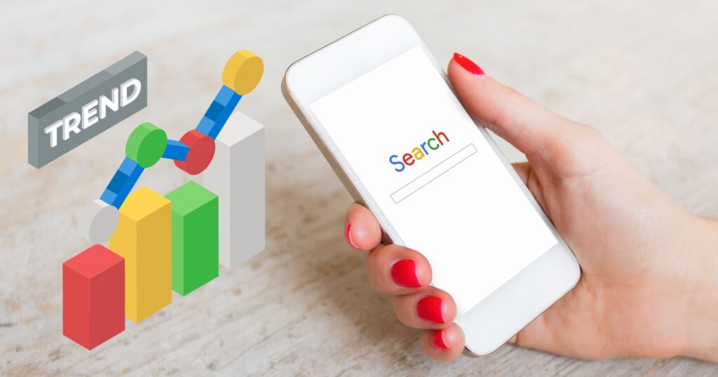 Image showcasing steps to improve website using Google Trends. Guide: 'Mastering Google Trends: A Comprehensive Guide for 2024