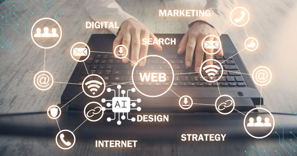 Factors to consider when selecting a web design company, with a focus on the integration of AI in web development.