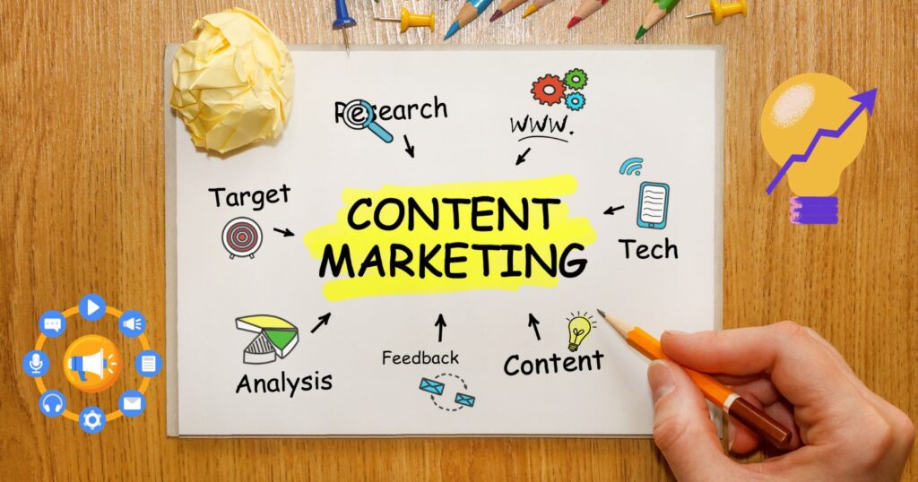 Image illustrating the blockchain and cryptocurrency concepts, relevant to content marketing.